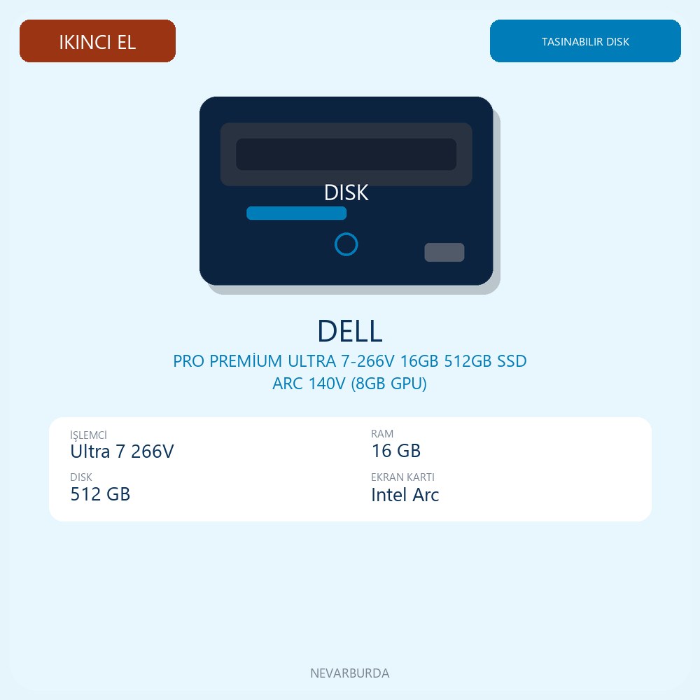 PRO PREMİUM ULTRA 7-266V 16GB 512GB SSD ARC 140V (8GB GPU)