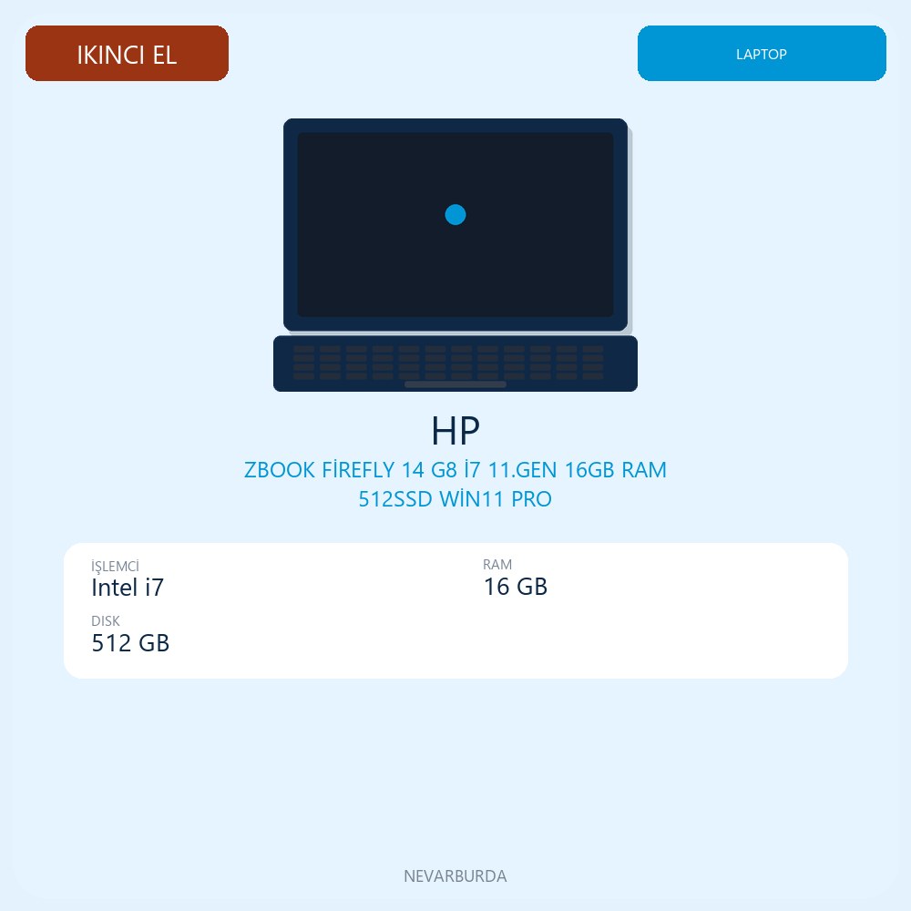 ZBOOK FİREFLY 14 G8 İ7 11.GEN 16GB RAM 512SSD WİN11 PRO