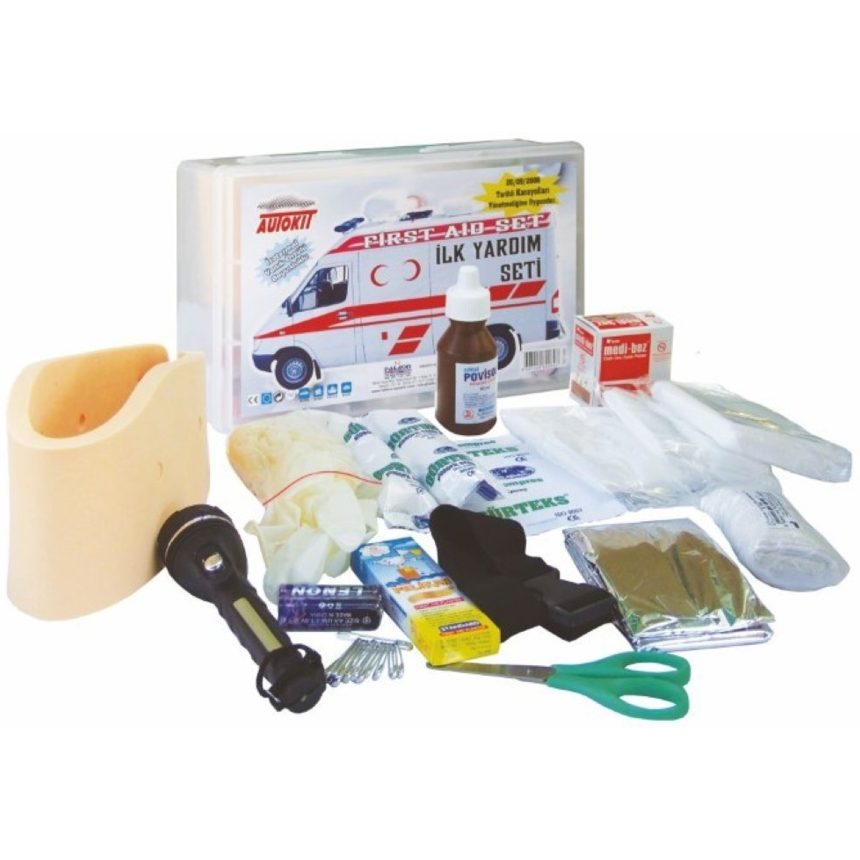 Autokit İLK YARDIM ÇANTASI (ŞEFFAF PLASTİK KUTULU)
