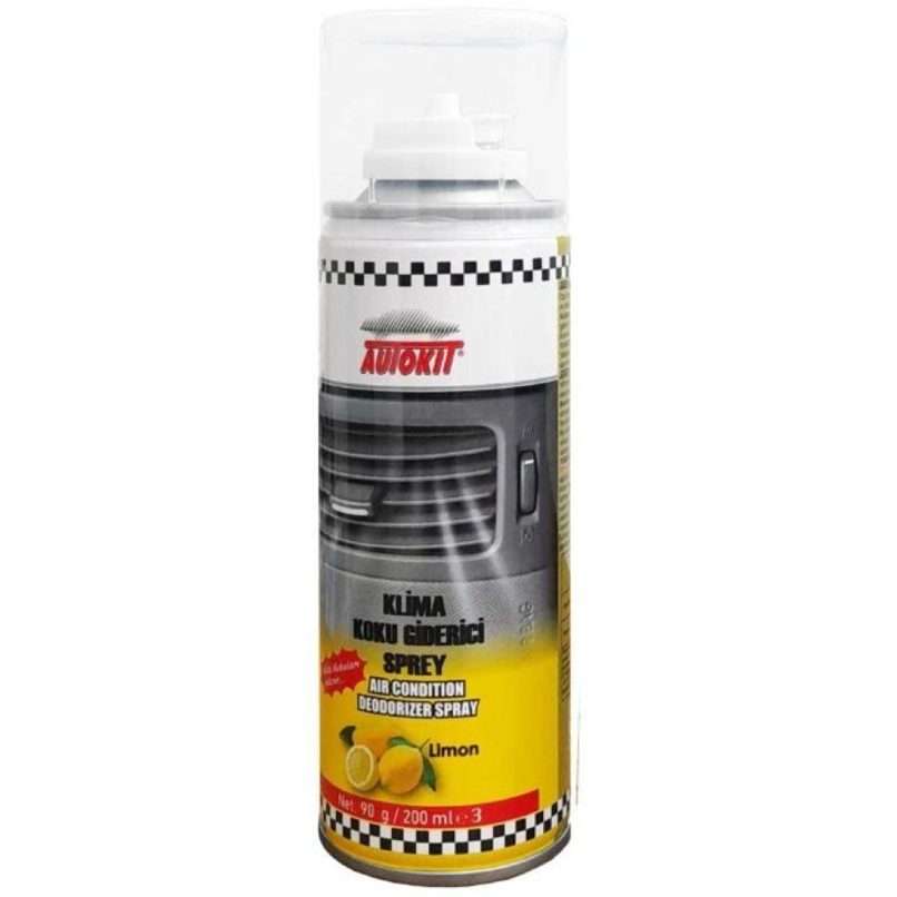 Autokit KLİMA KOKU GİDERİCİ SPREY 200 ML - LİMON