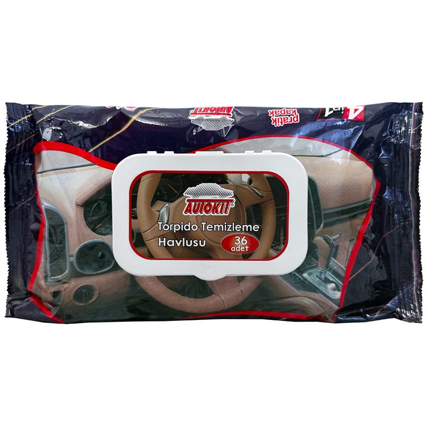 Autokit TORPİDO TEMİZLEMEYİCİ KORUYUCU VE PARLATICI MENDİL 36' LI