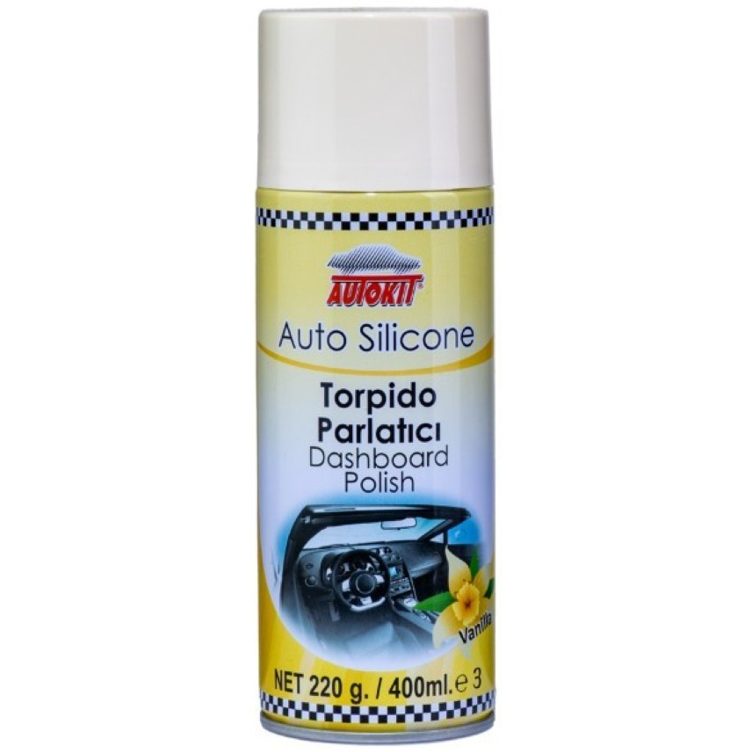 Autokit TORPİDO PARLATICI OTO SİLİKONU 400 ML - VANİLYA (GAZLI)