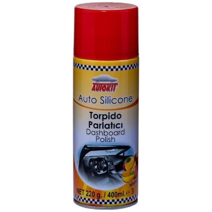 Autokit TORPİDO PARLATICI OTO SİLİKONU 400 ML - MANGO (GAZLI)