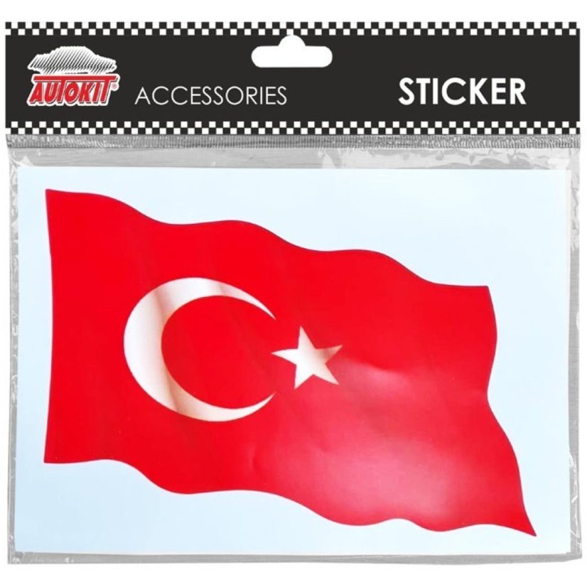 Autokit TÜRK BAYRAĞI STICKER BÜYÜK BOY 20*14 CM