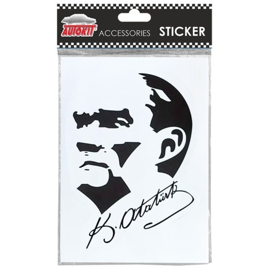 Autokit ATATÜRK SİLÜETİ STİCKER 13*18 CM
