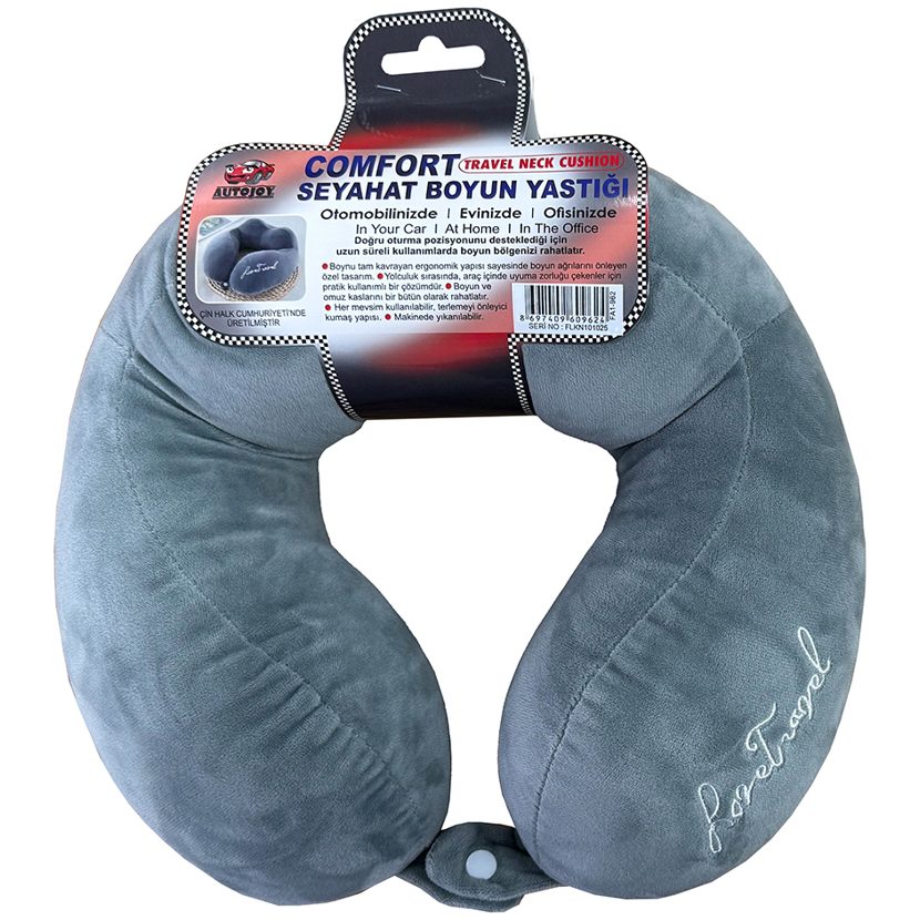 Autokit AUTOJOY SEYAHAT BOYUN YASTIĞI RENKLİ (acikgri)