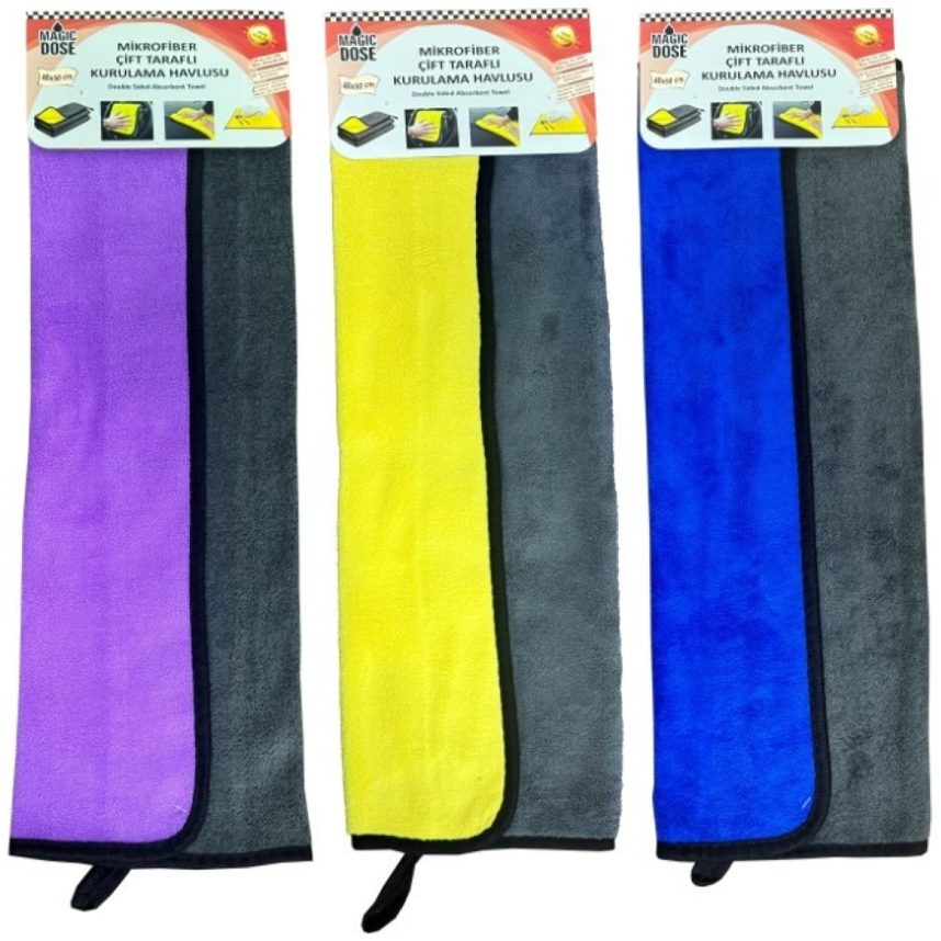 Magic Dose MİKROFİBER ÇİFT TARAFLI KURULAMA HAVLUSU 50*40 CM (450)