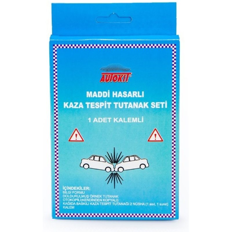 Autokit KAZA TESPİT TUTANAK SETİ (1 ADET KALEMLİ)