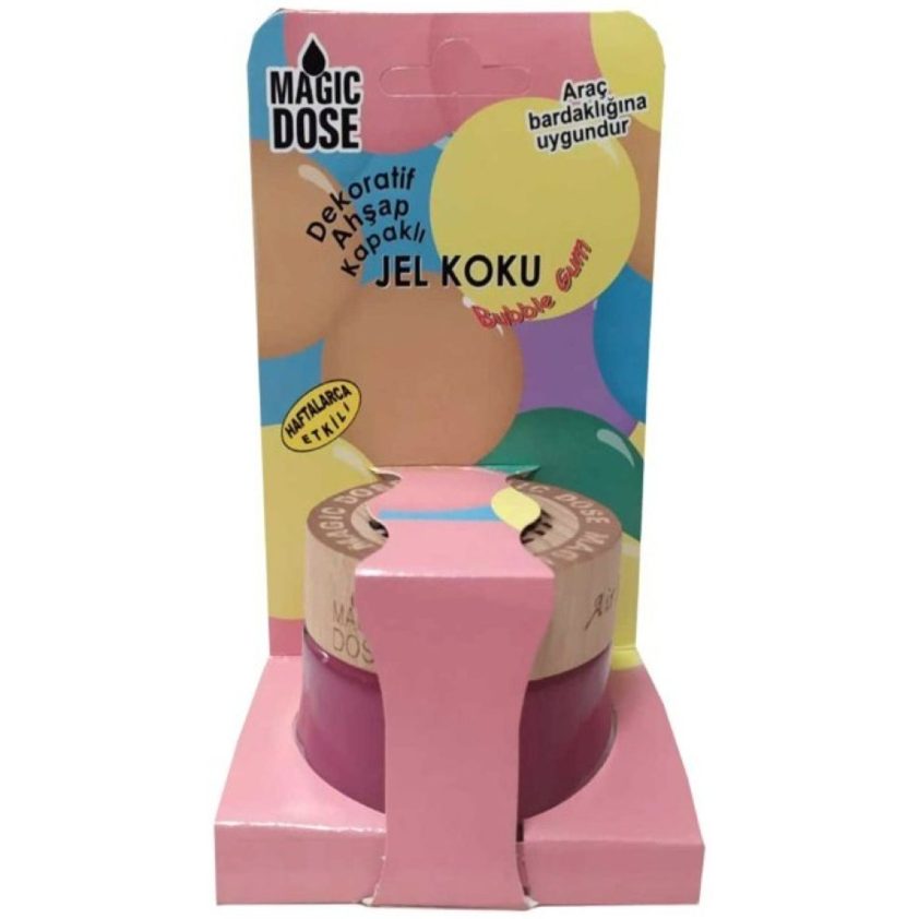 Magic Dose DEKORATİF AHŞAP KAPAKLI JEL KOKU 50 ML - BUBBLE GUM