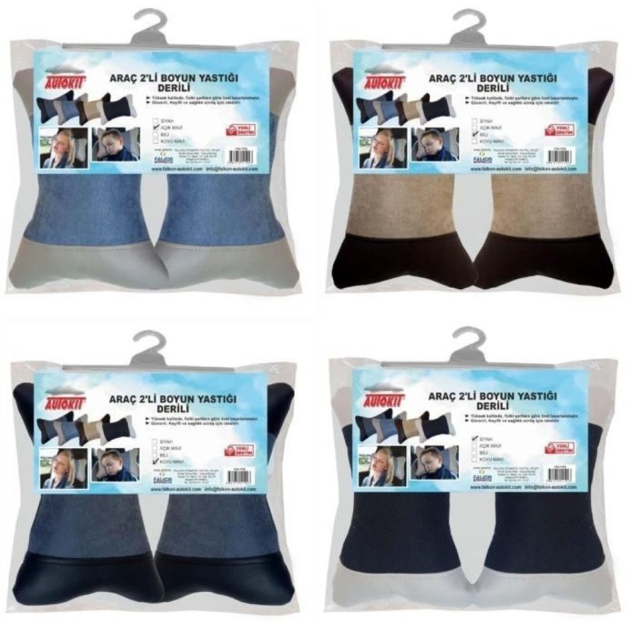 Autokit ARAÇ 2'Lİ BOYUN YASTIĞI ( DERİLİ )