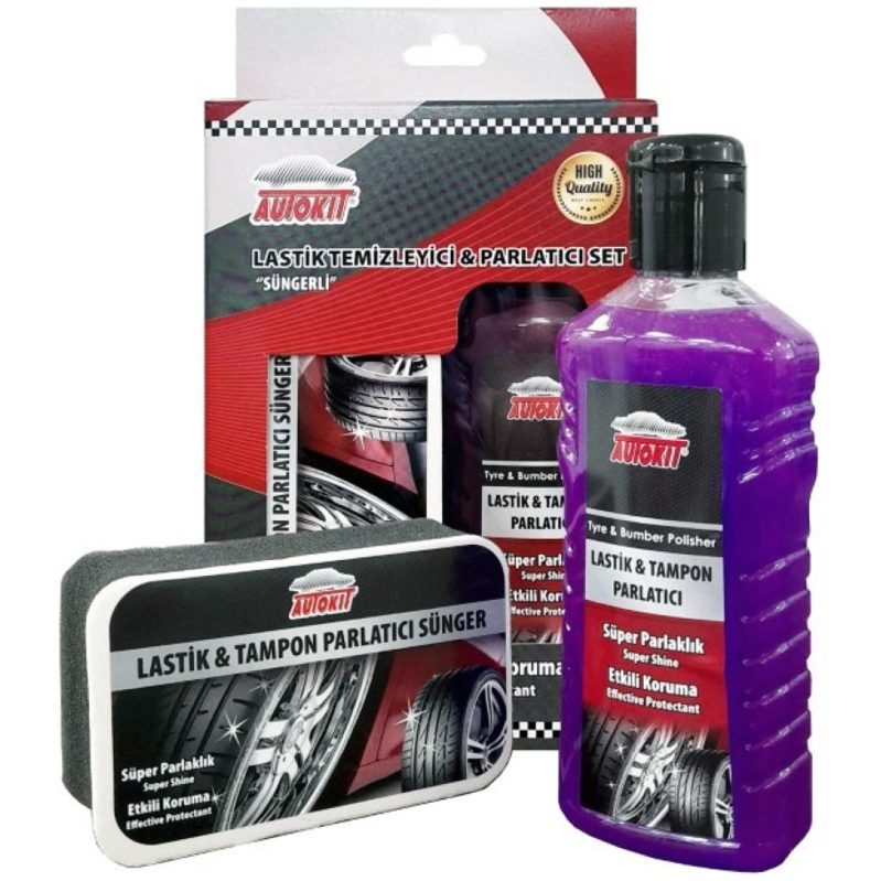 Autokit LASTİK & TAMPON PARLATICI SÜNGERLİ SET 200 ML