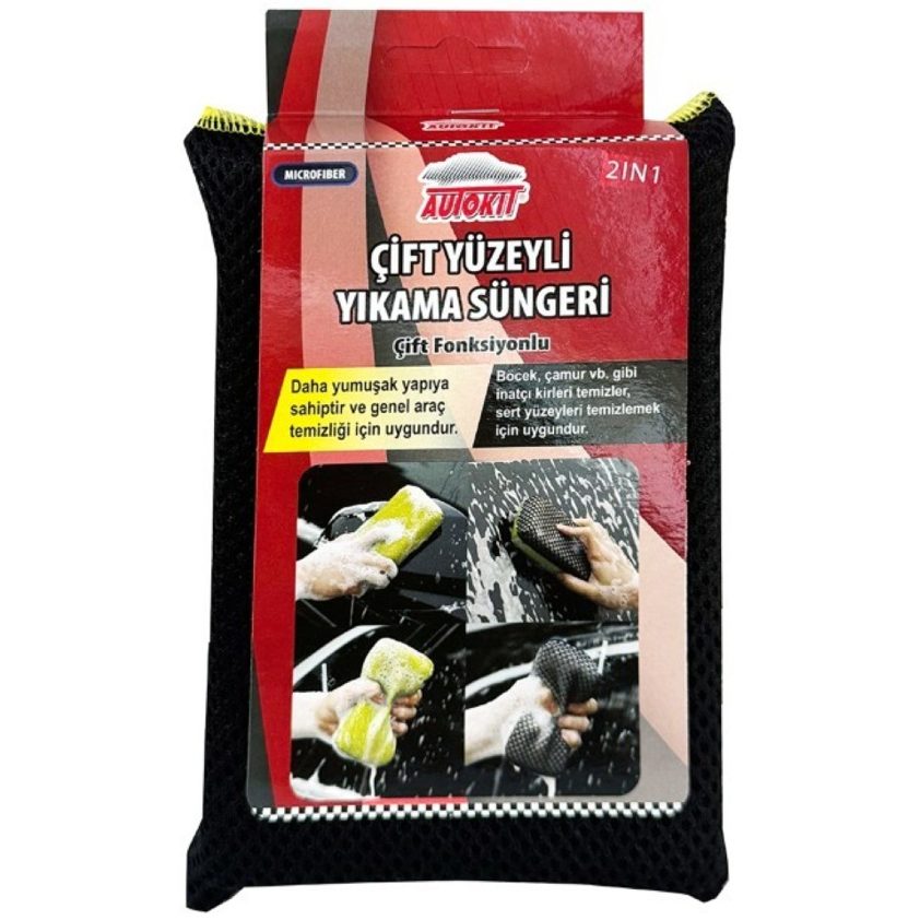 Autokit MIKROFIBER ÇİFT YÜZEYLİ YIKAMA SÜNGERİ
