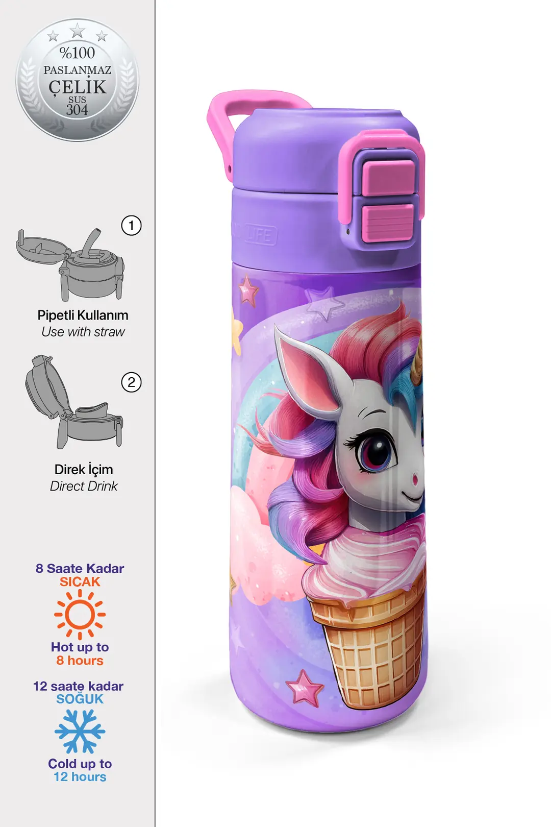 SMS 31859 MATARA ÇELİK 500ML CORAL HIGH