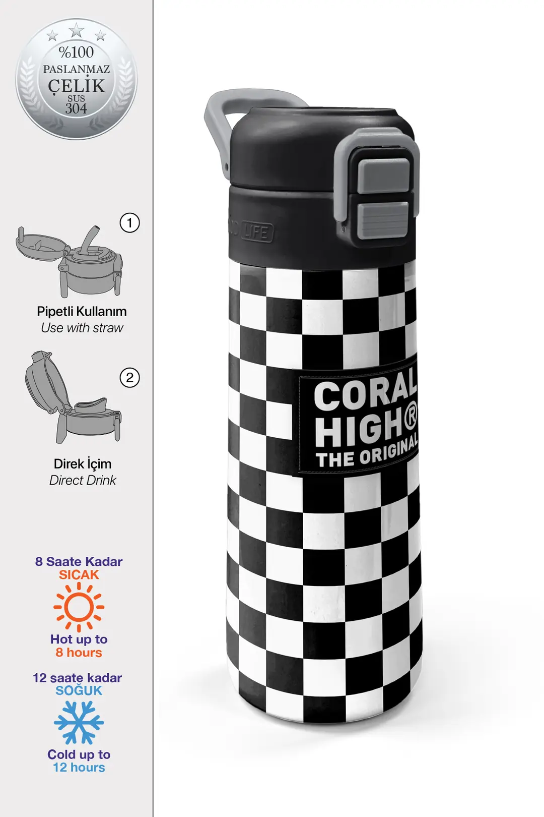 SMS 31877 MATARA ÇELİK 500ML CORAL HIGH