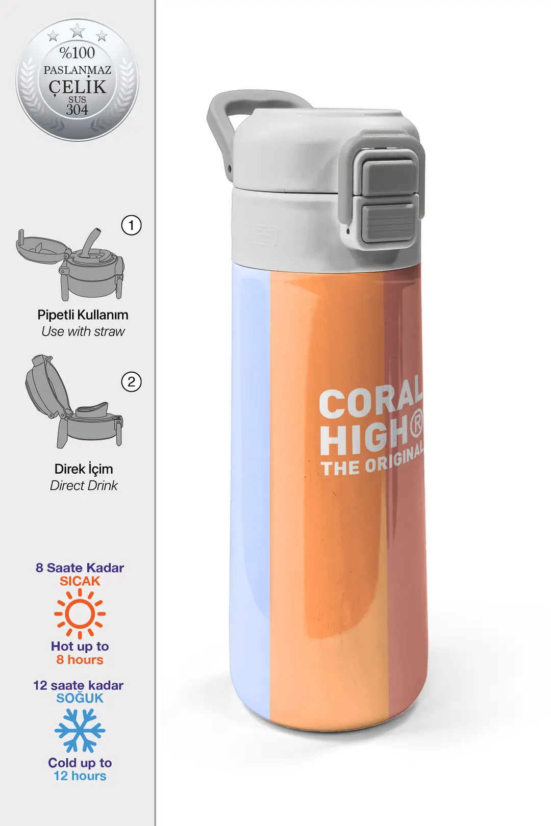 SMS 31880 MATARA ÇELİK 500ML CORAL HIGH
