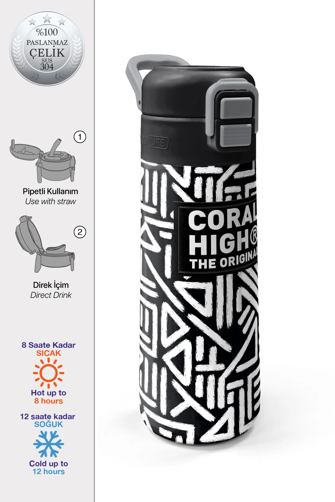 SMS 31882 MATARA ÇELİK 500ML CORAL HIGH