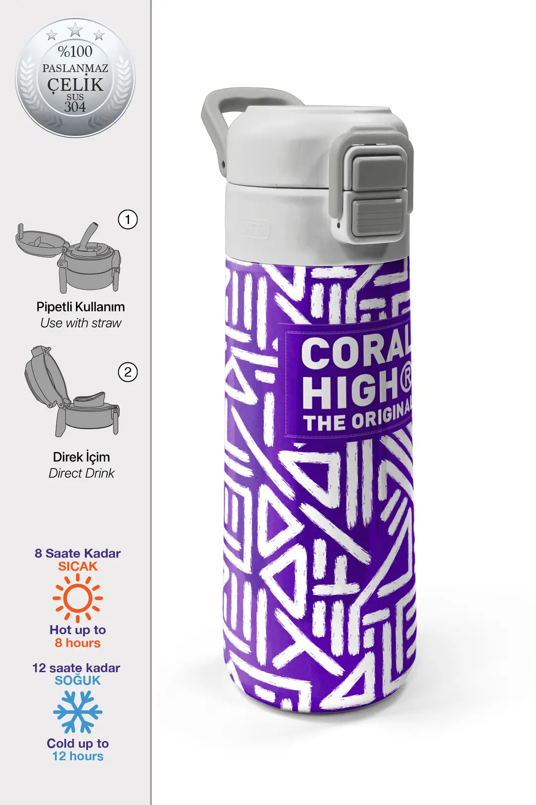 SMS 31883 MATARA ÇELİK 500ML CORAL HIGH