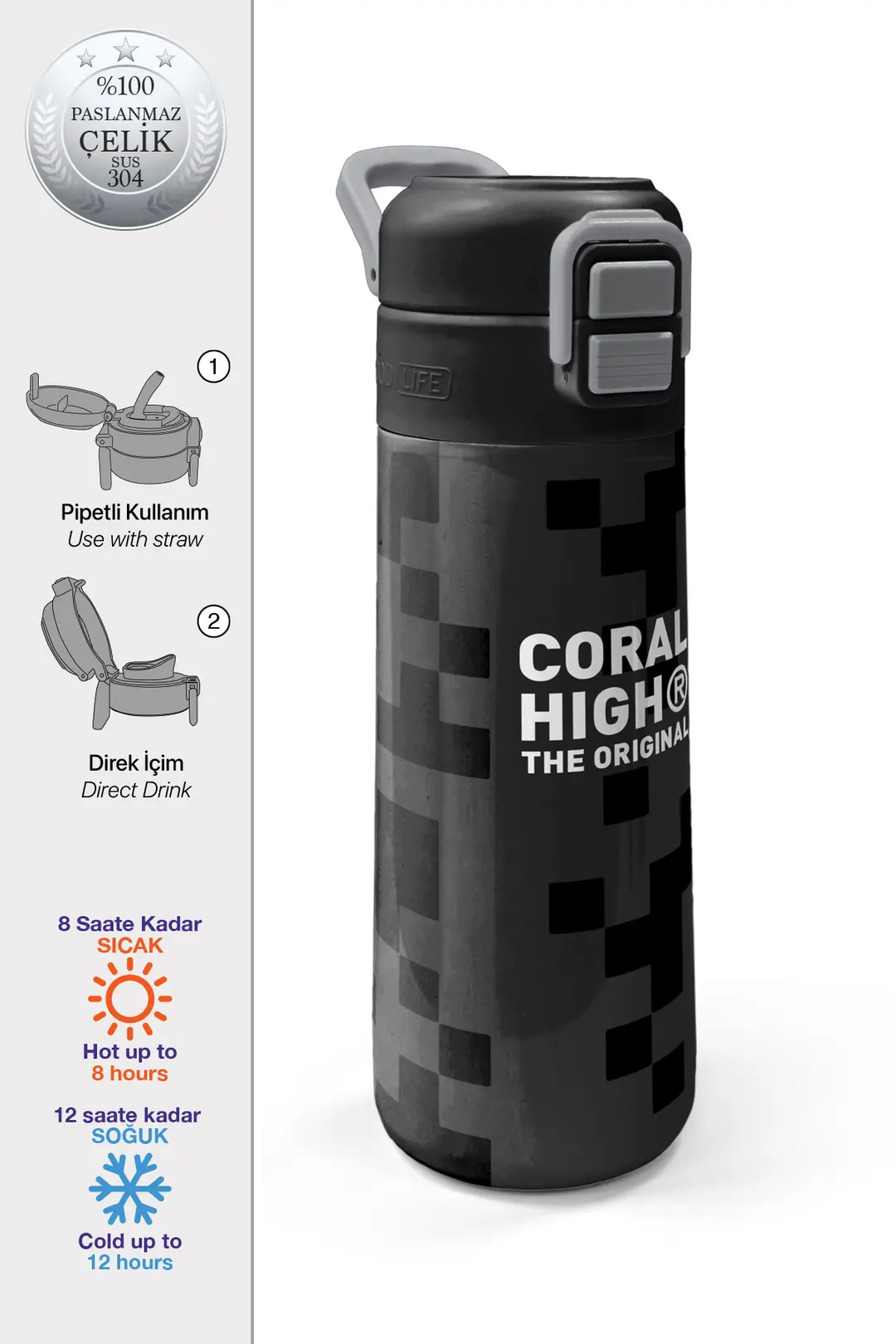 SMS 31894 MATARA ÇELİK 500ML CORAL HIGH