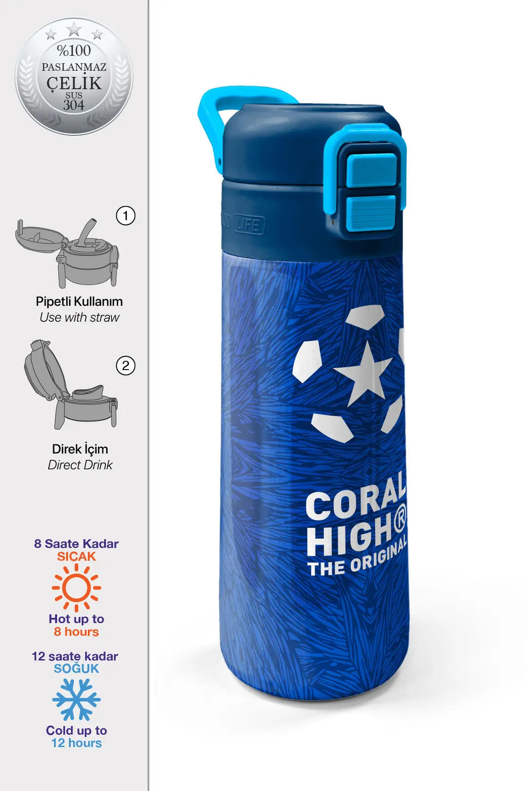 SMS 31897 MATARA ÇELİK 500ML CORAL HIGH