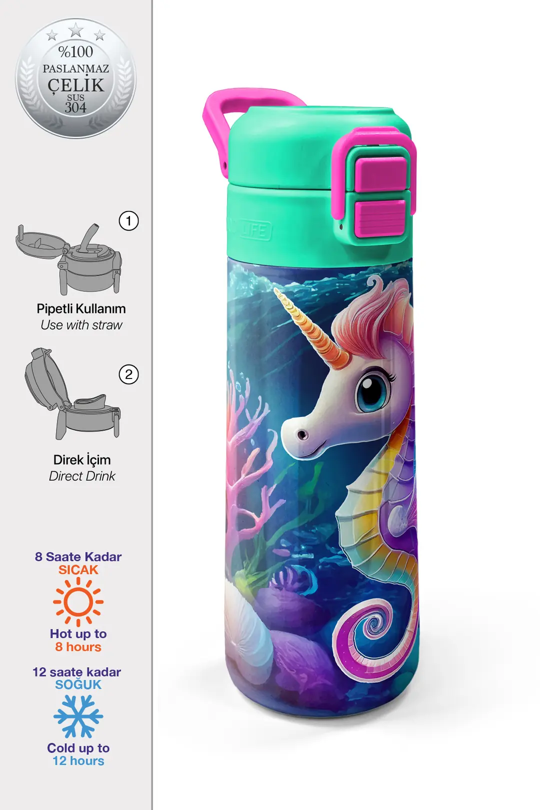 SMS 31988 MATARA ÇELİK 500ML CORAL HIGH