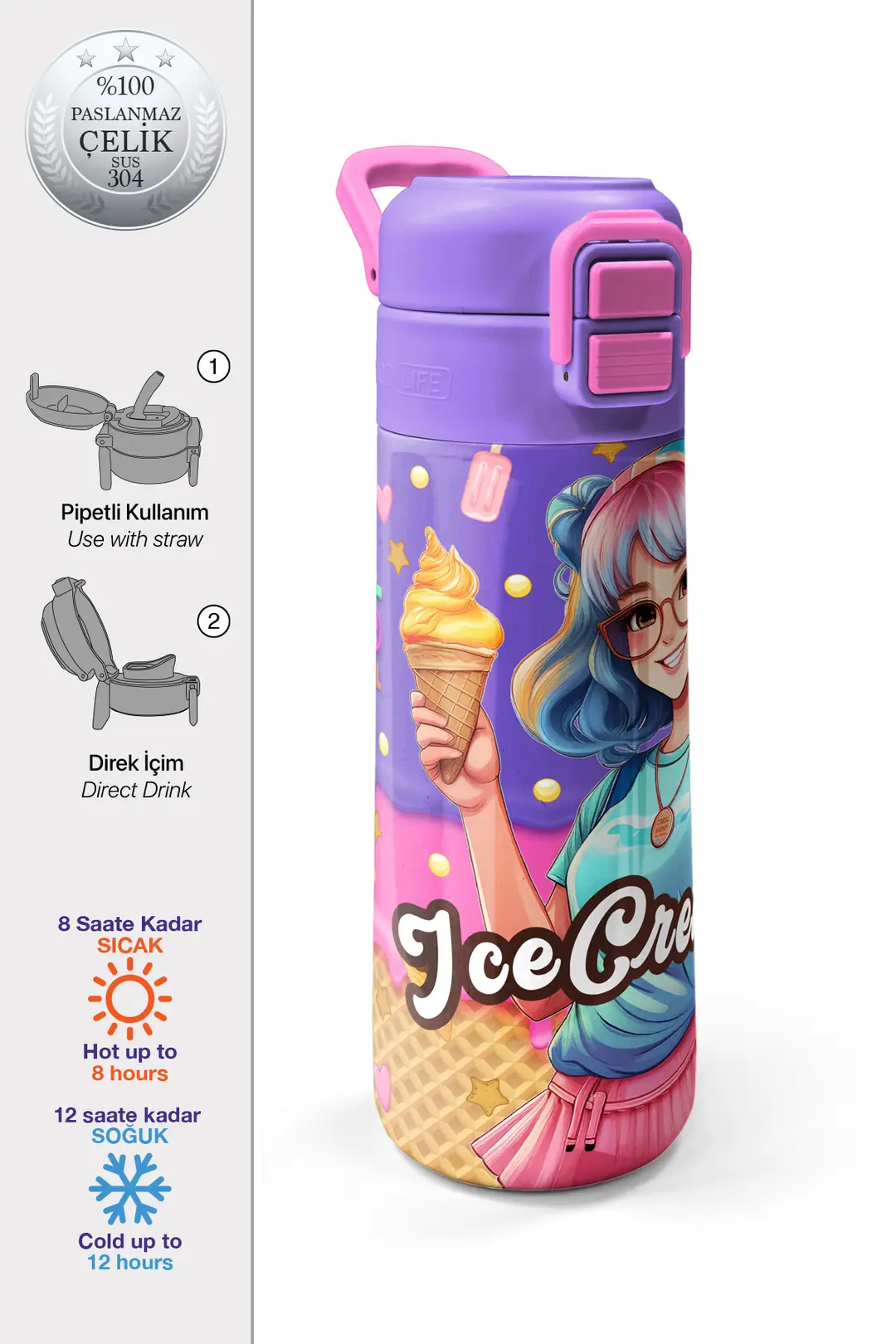 SMS 31989 MATARA ÇELİK 500ML CORAL HIGH