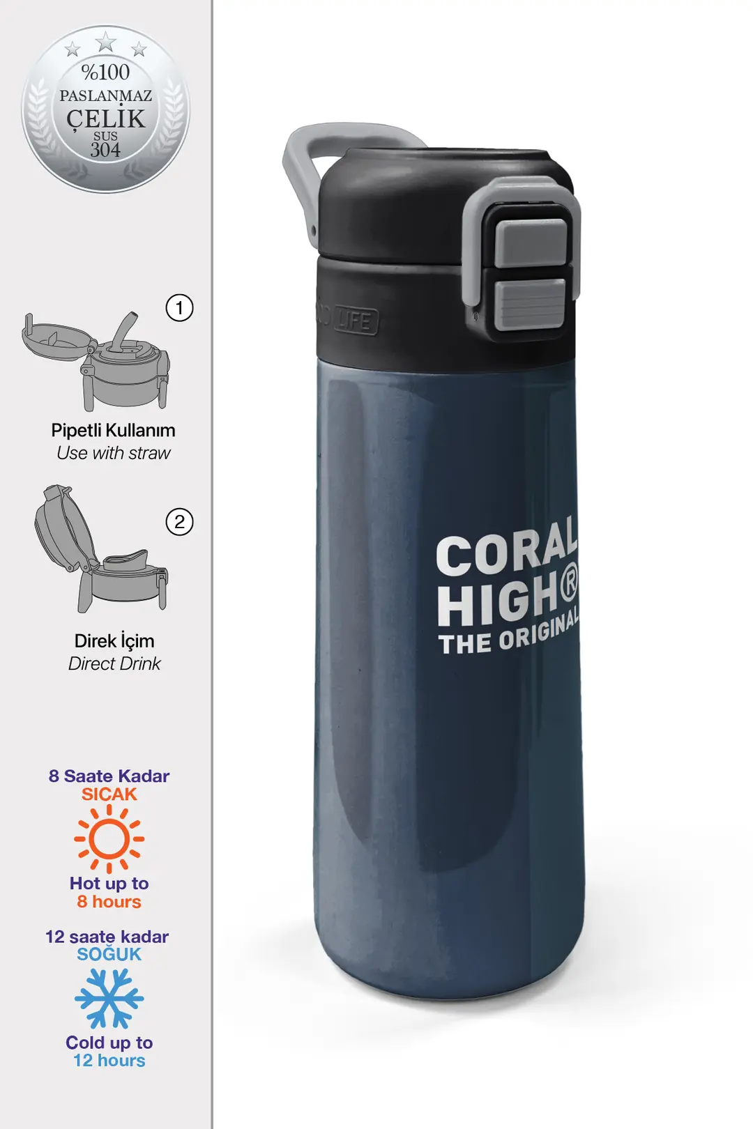 SMS 31998 MATARA ÇELİK 500ML CORAL HIGH