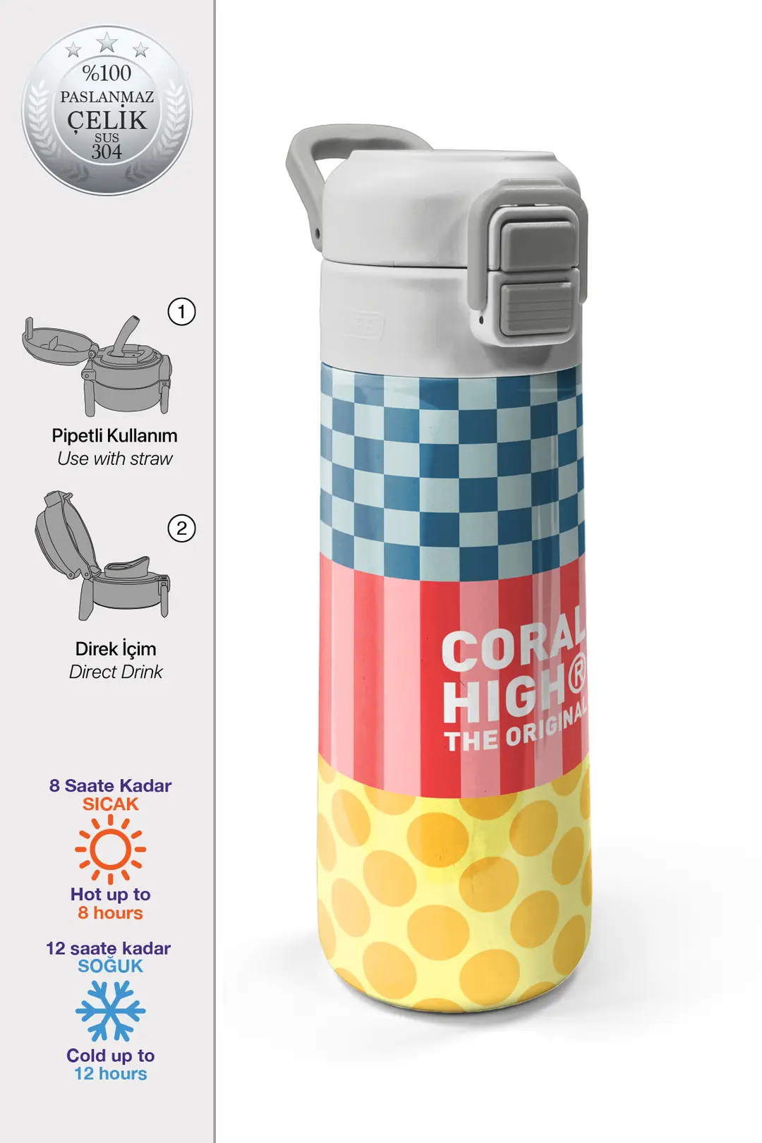SMS 38104 MATARA ÇELİK 500ML CORAL HIGH