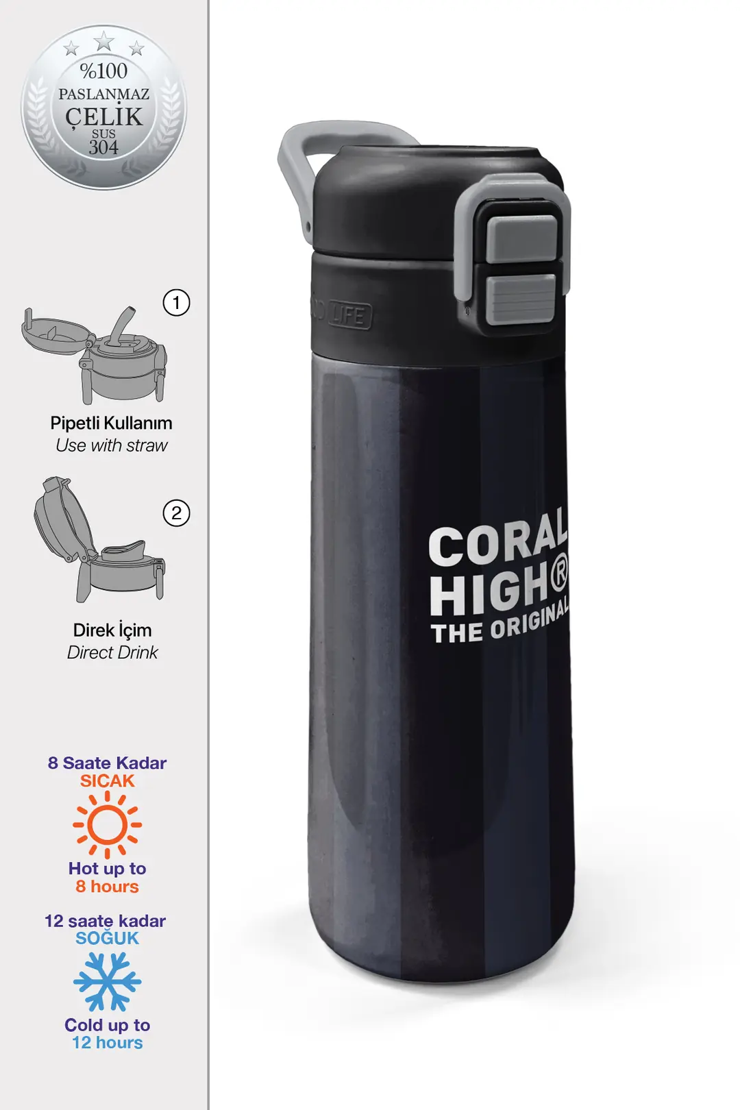 SMS 38118 MATARA ÇELİK 500ML CORAL HIGH