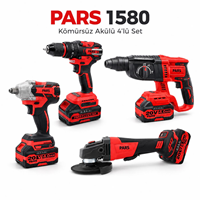 Pars Kömürsüz Akülü 4'LÜ SET
