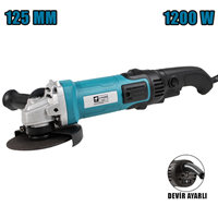 Devir Ayarli Taşlama 125 MM 1200W