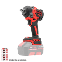 Kömürsüz Akülü Somun Sikma 1/2" 18V Li-ion 2.0Ah/6.0Ah