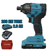 Akülü Torklu Vidalama Li-ion (makine) Kömürsüz 20V +( 2.0 Ah AKÜ 2 Adet)+(hızlı Şarj Cihazı)