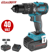 Kömürsüz Akülü Darbeli Vidalama Li-ion 40V 90NM +( 4.0 Ah AKÜ 2 Adet)+(hızlı Şarj Cihazı)