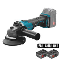 Kömürsüz Akülü Avuç Taşlama 20V Li-ion + 4 Ah AKÜ(2 Adet)+ Şarj Cihazi
