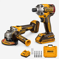 Li-ion Akülü Vidalama Kömürsüz 1/4"" (ING-CIRLI2028E) - Li-ion Akülü Avuç Taşlama 115 MM (ING-CAGLI1151)