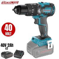 Kömürsüz Akülü Darbeli Vidalama Li-ion 40V 90NM +( 2.0 Ah AKÜ 2 Adet)+(hızlı Şarj Cihazı)