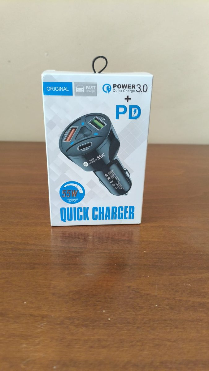 55W USB araç şarj QC 3.0 + PD 20W