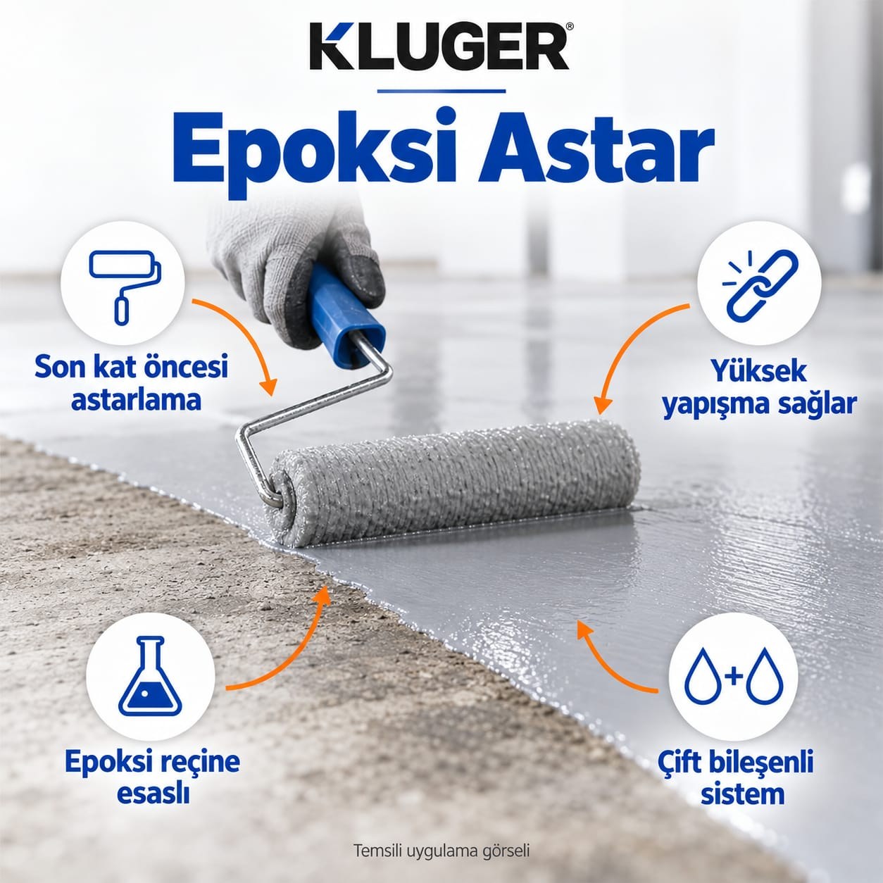 Kluger Epoksi Astar Gri 1+0,25 Kg