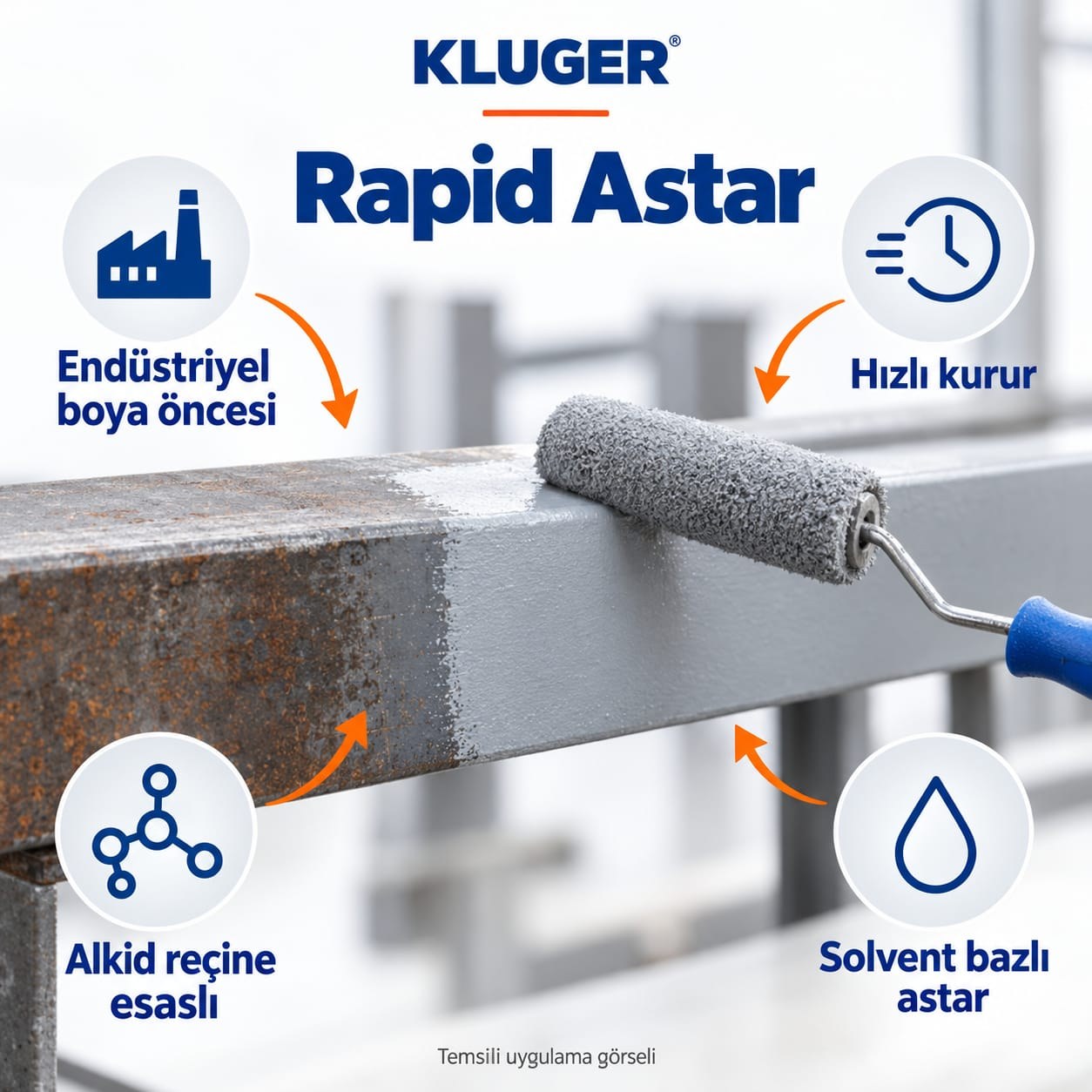 Kluger Rapid Astar Gri-Kırmızı 1 Kg