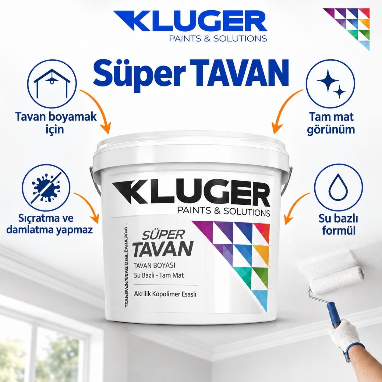 Kluger Süper Tavan Boyası 17,5 Kg