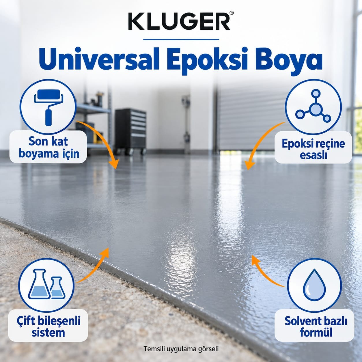 Kluger Universal Epoksi Boya 1.Grup (Siyah) 17+3 Kg