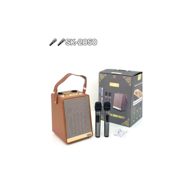 BLUETOOTH HOPARLÖR 30W KABLOSUZ KARAOKE ÇİFT MİKROFONLU ŞARJLI KABLOSUZ SPEAKER