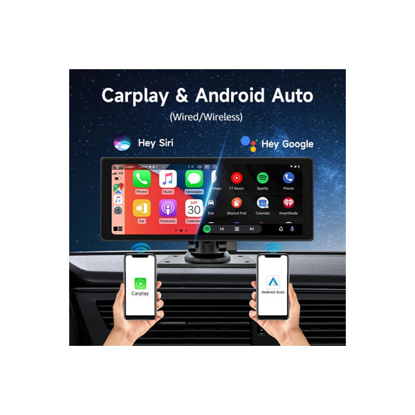 10.26 İNÇ CAR PLAY İOS ANDROİD UYUMLU 4K ULTRA HD ÖN ARKA ARAÇ KAMERASI BÜYÜK EKRAN WİFİ BLUETOOTH