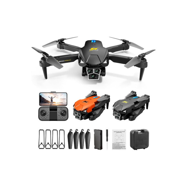 ÇİFT KAMERA VE BATARYALI DRONE UZAKTAN KUMANDALI APP DESTEKLİ QUADCOPTER TEK TUŞ İLE İNİŞ KALKIŞ