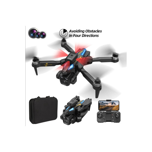 ÇİFT KAMERALI ENGEL KAÇINMA SENSÖRLÜ DRONE UZAKTAN KUMANDALI APP DESTEKLİ LED IŞIKLI QUADCOPTER