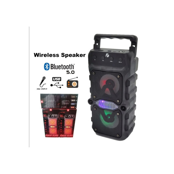BLUETOOTH SPEAKER KABLOSUZ ŞARJLI HOPARLÖR LED IŞIKLI PARTY BOX SES BOMBASI