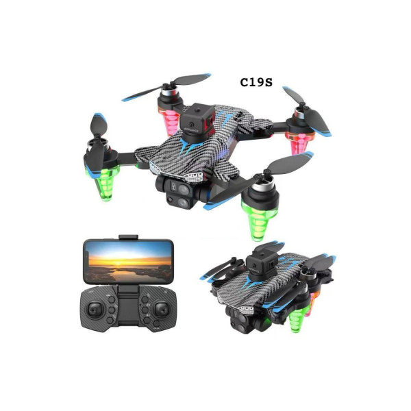 ÇİFT KAMERALI ENGEL KAÇINMA SENSÖRLÜ DRONE UZAKTAN KUMANDALI APP DESTEKLİ LED IŞIKLI QUADCOPTER