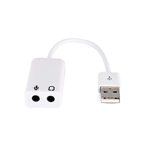 7.1 Usb Ses Kartı 3.5 Mm Jack Girişini Usb Ye Çeviren Aparat