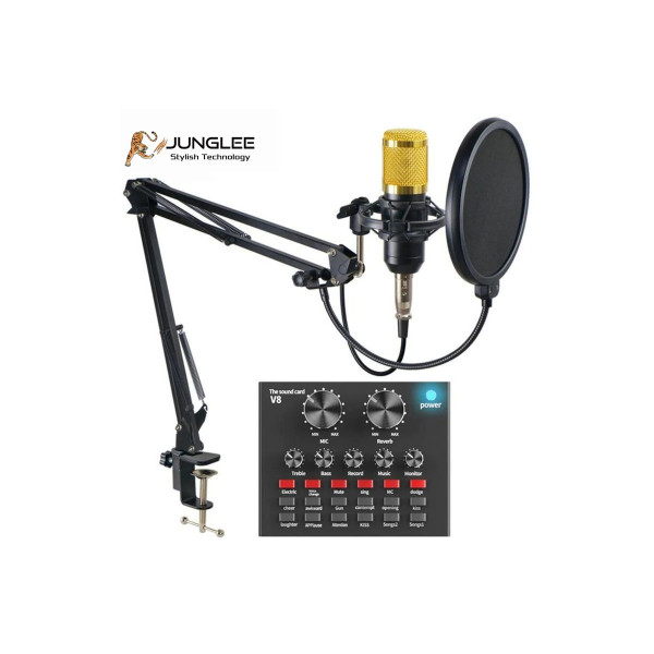 Profesyonel Stüdyo Mikrofonu 3.5mm Jack Girişli Youtuber Kondenser Full Set Studıo Mıcrofon Kit