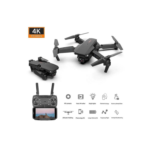 ÇİFT Kameralı Drone 4K Hava Quadcopter 2.4G Kızılötesi Rc Işıklı Katlanabilir Drone wifi